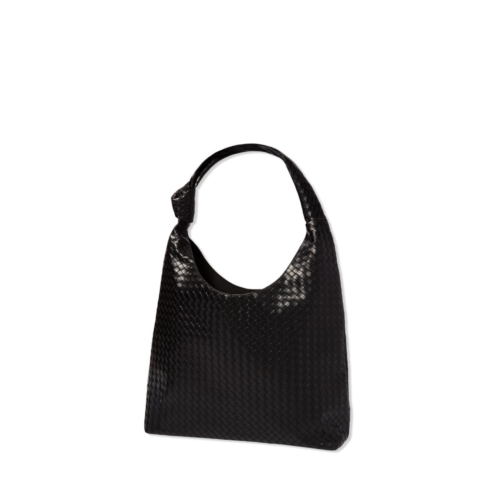 Ulta Beauty Black Hobo Bag with Textured Design
